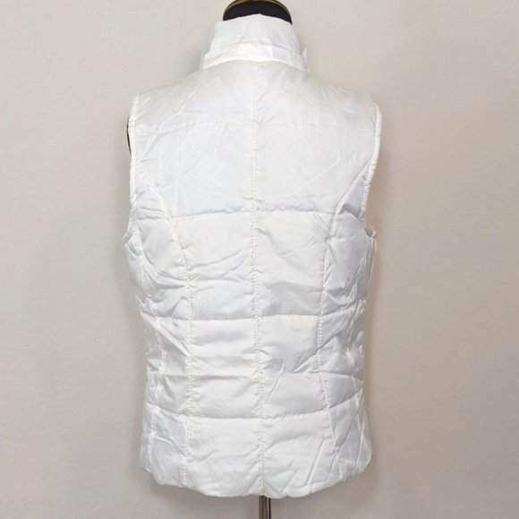 Bongo White Puffer Vest Gold Zipper - Picture 5 of 9